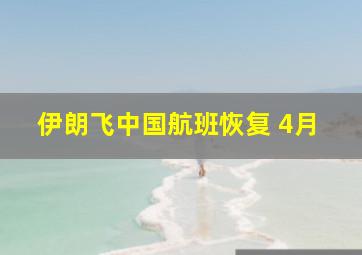 伊朗飞中国航班恢复 4月